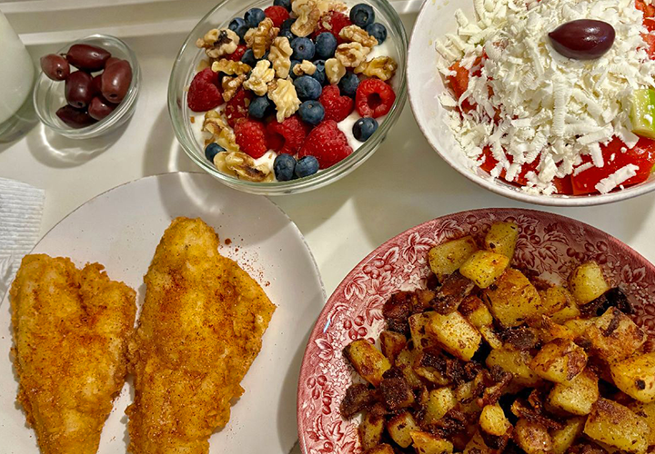 image of walleye dinner prepared by Katie Marchev
