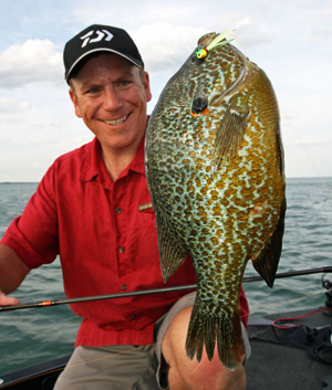 image of giant sunfish caught on lake st. clair