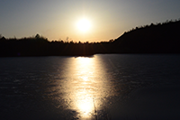 image of sunset over lake