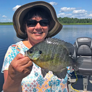 image of the Hippie Chick with huge bluegill