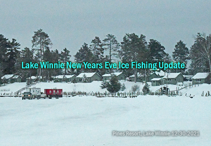 image links to ice fishing report from the pines resort on lake winnie