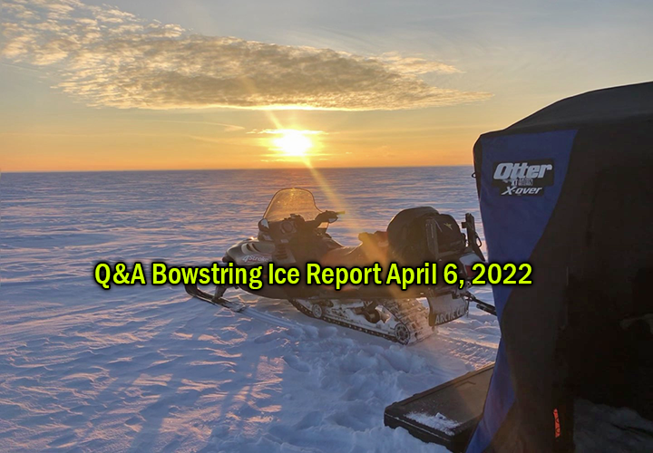image links to ice fishing report from Bowstring Lake