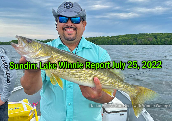 image links to fishing report from Lake Winnie by Jeff Sundin 
