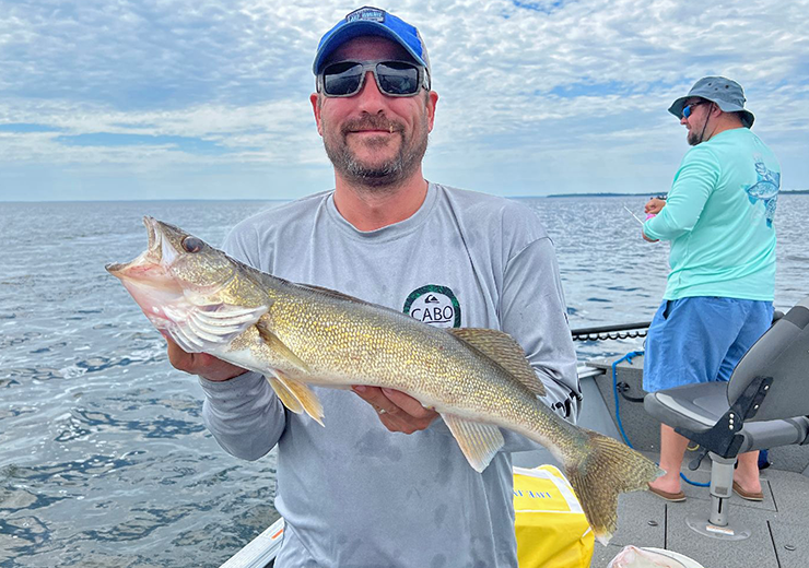 image of nice winnie walleye caught by jason during the daikin fish-a-rood
