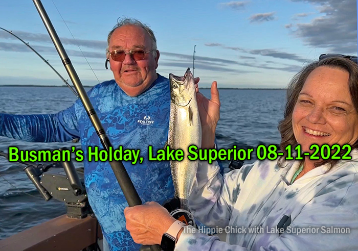 image links to fishing report from Lake Superior