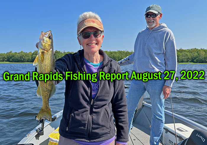 image links to fishing report from the Grand Rapids Area