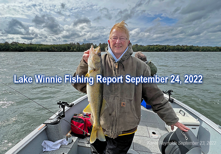 image of Winnie Walleye links to fishing report from the Pines Resort