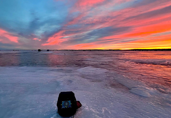 image of sunrise on Upper Red Lake