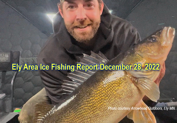 image links to ice fishing report from Ely MN