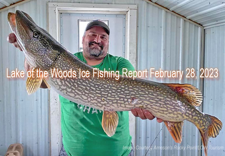 image links to ice fishing reports from Lake of the Woods and Rainy River