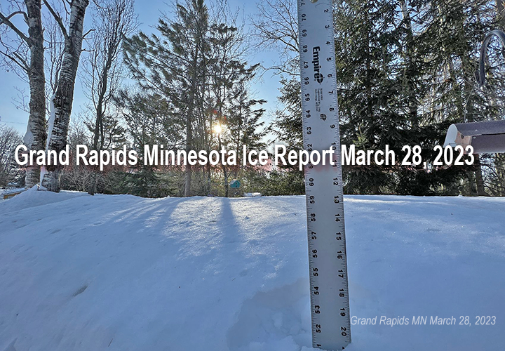 image links to ice fishing report from Grand Rapids