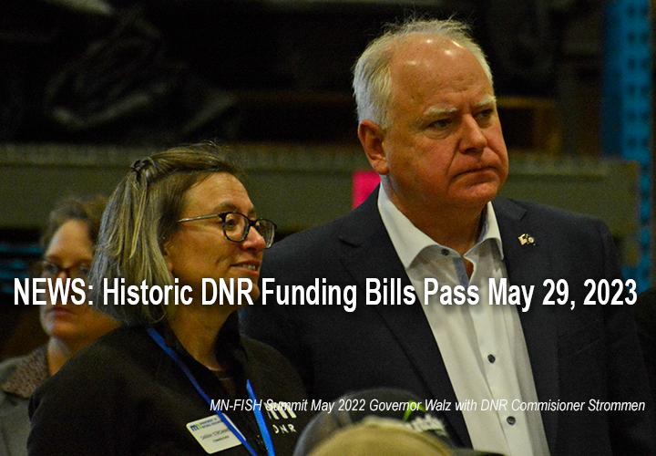 image links to news release about MN DNR Funding bills
