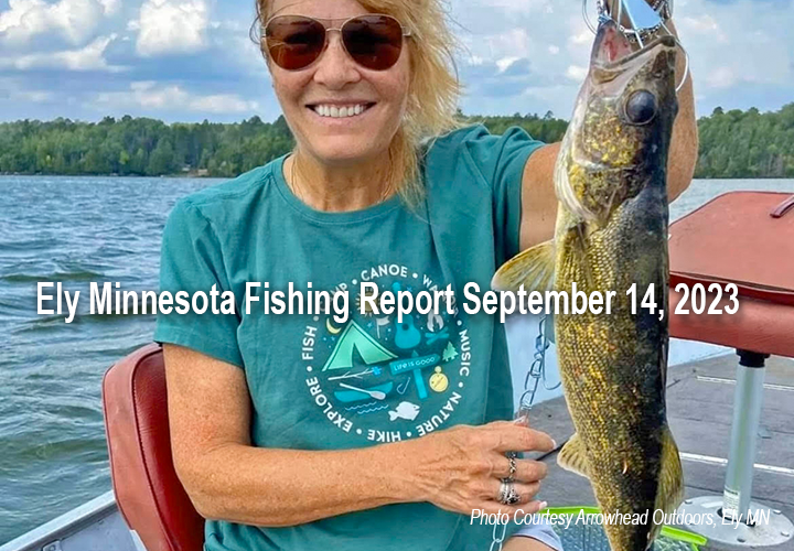 image links to walleye fishing report from Arrowhead Outdoors