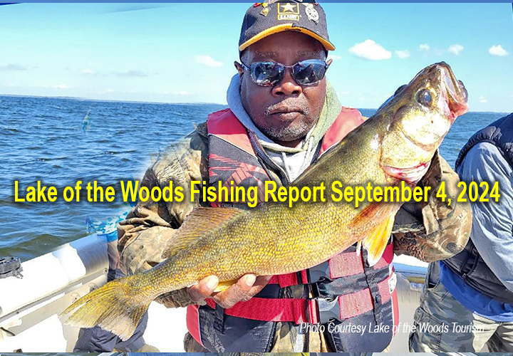 image links to fishing report from Lake of the Woods tourism