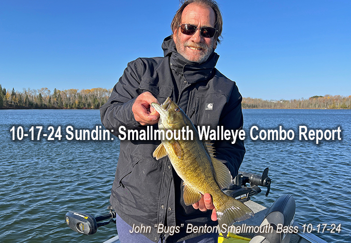 image links to fishing report by Jeff Sundin about fishing for walleyes and smallmouth bass