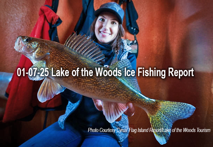 image links to ice fishing report from Lake of the Woods