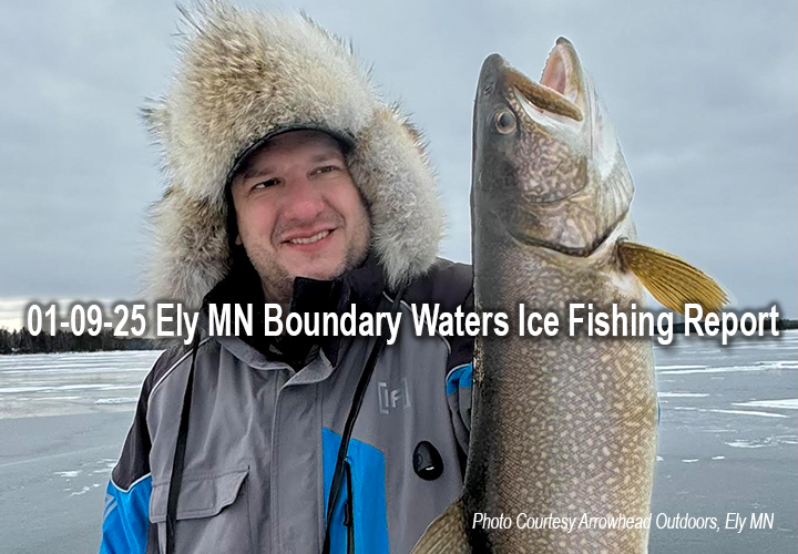 image links to ice fishing report from Arrowhead Outdoors in Ely MN