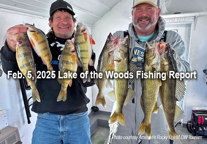 image links to ice fishing report from Lake of the Woods