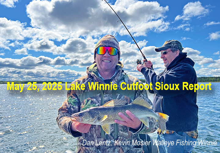 image links to fishing report from Lake Winnie and Cutfoot Sioux