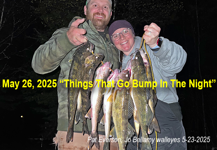 image links to article by Jeff Sundin about fishing for walleyes after dark