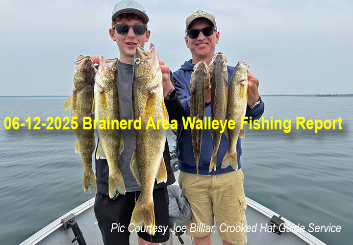 image links to fishing report from the Brainerd Minnesota region by Joe Billiar