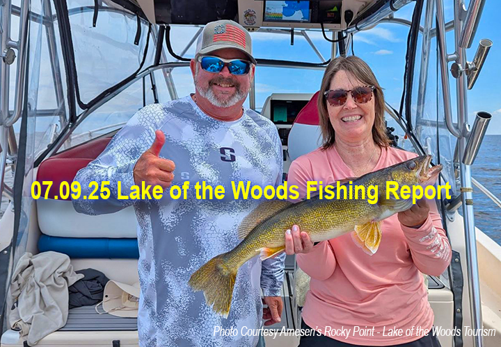 image links to fishing report from Lake of the Woods Minnesota