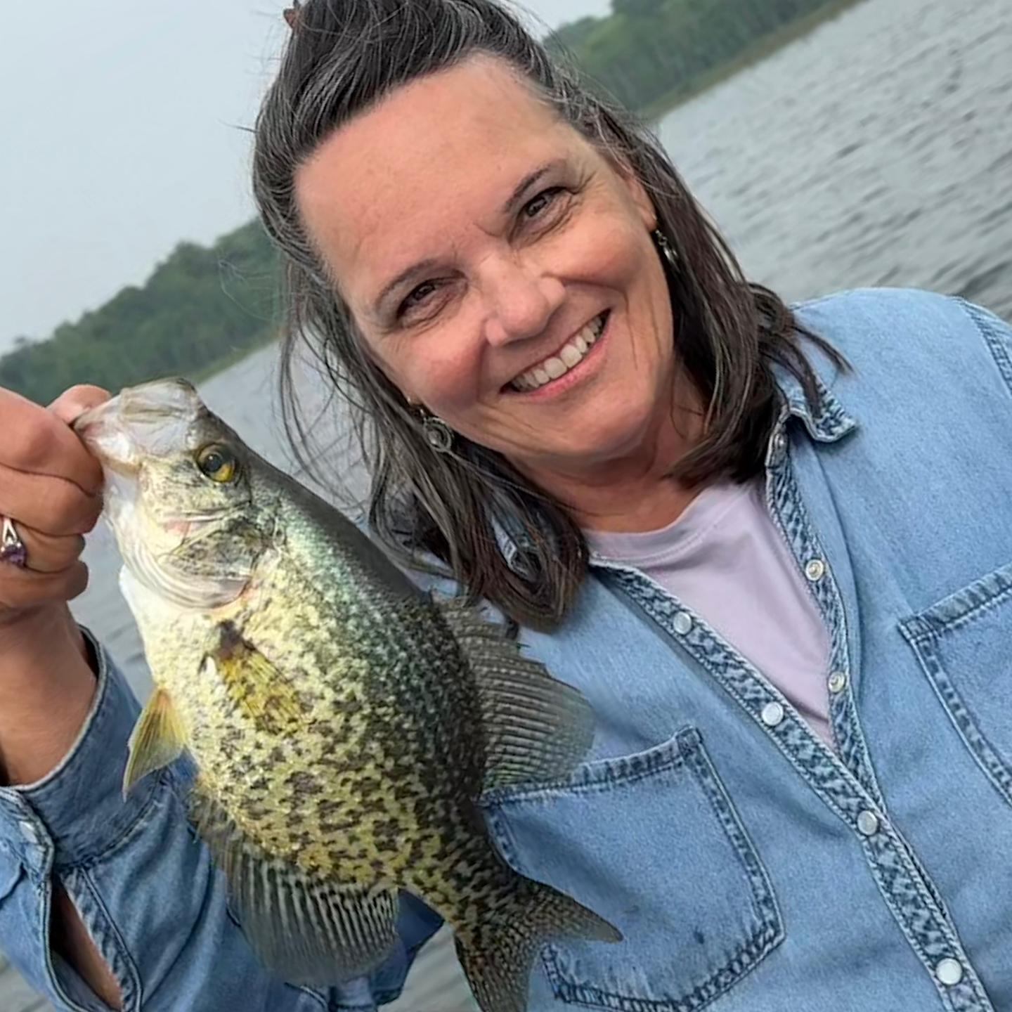The Hippie Chick with a nice Bemidji area crappie