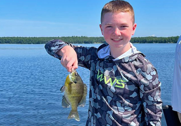 Image of Landry Patterson with a nice sunfish