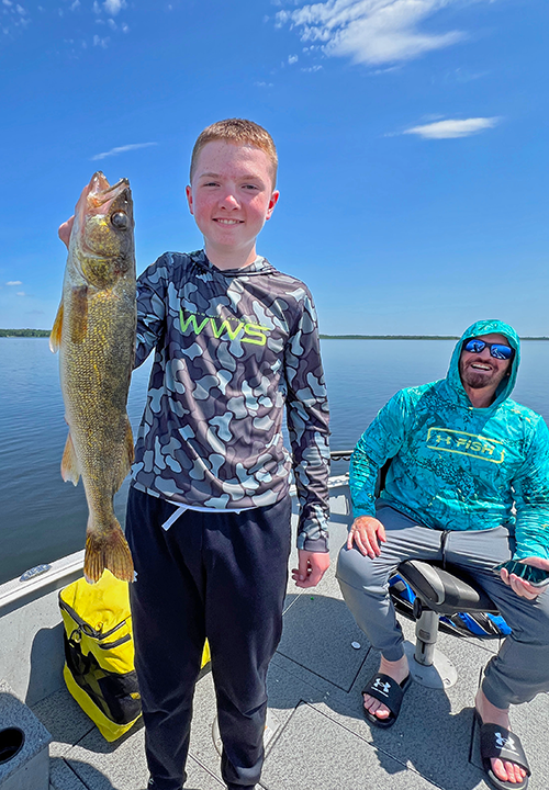 image of Landry Patterson with nice walleye