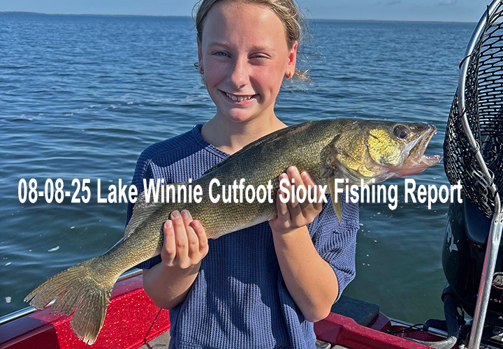 image links to fishing report from Lake Winnie and Cutfoot Sioux