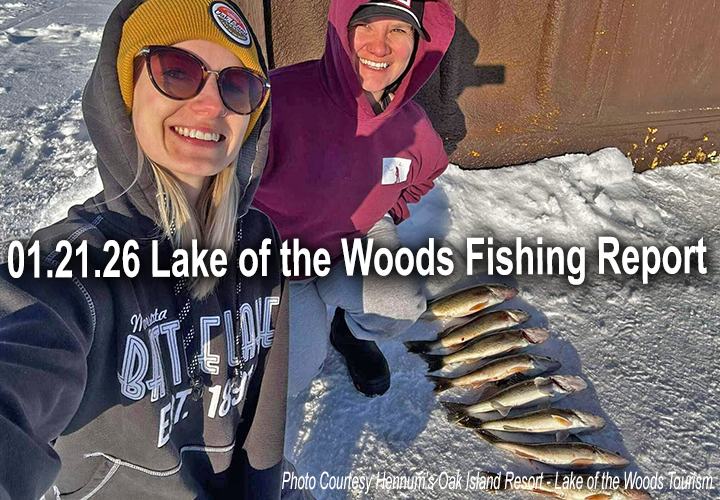 image links to ice fishing report from the northwest angle and Lake of the Woods