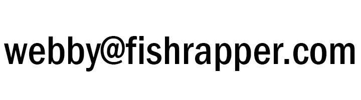 image text reads webby at fishrapper dot com