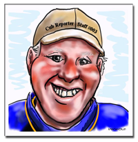 Caricature image of Jeff Sundin denotes special information for readers