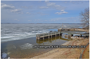 image of ice conditions at Kabetogama Lake