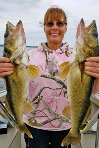 image of lady with big walleyes
