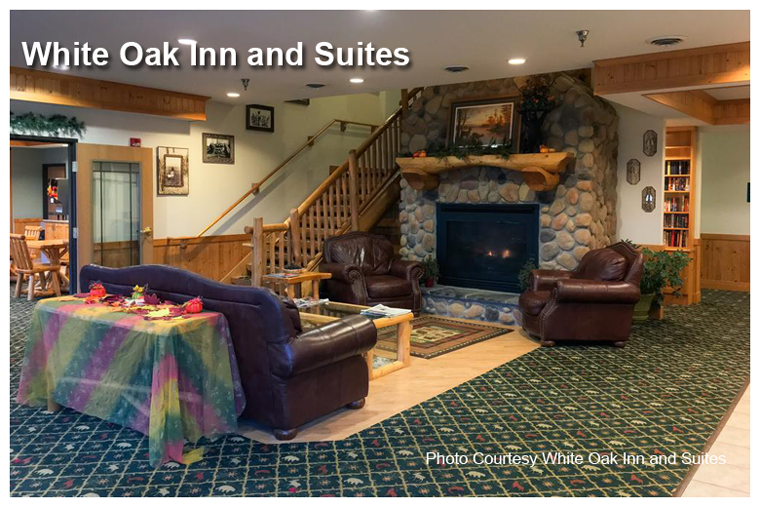 image links to white oak inn and suites