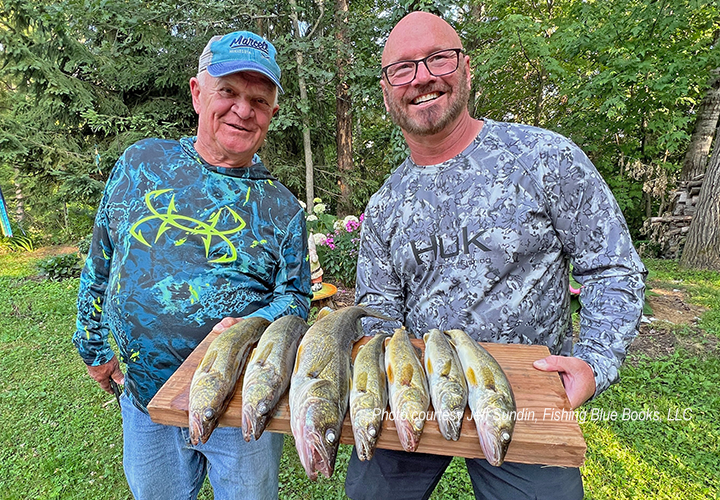 image of gary and patrick patterson with walleyes caught near grand rapids