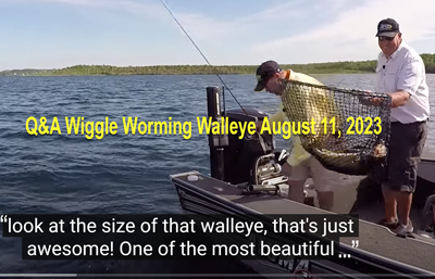 image links to video about Jeff Sundin's Wiggle Worming presentation for catching walleyes