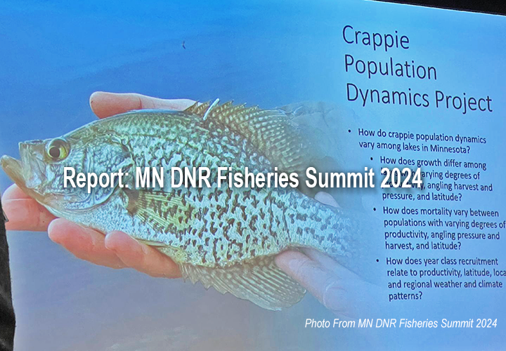 image links to report by Jeff Sundin about the MN DNR Fisheries Summit 