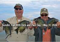 image of dick williams and paul kautza with big crappies