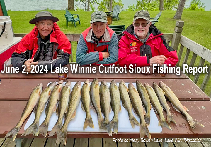 image links to fishing report from Bowsen Lodge on Lake Winnie