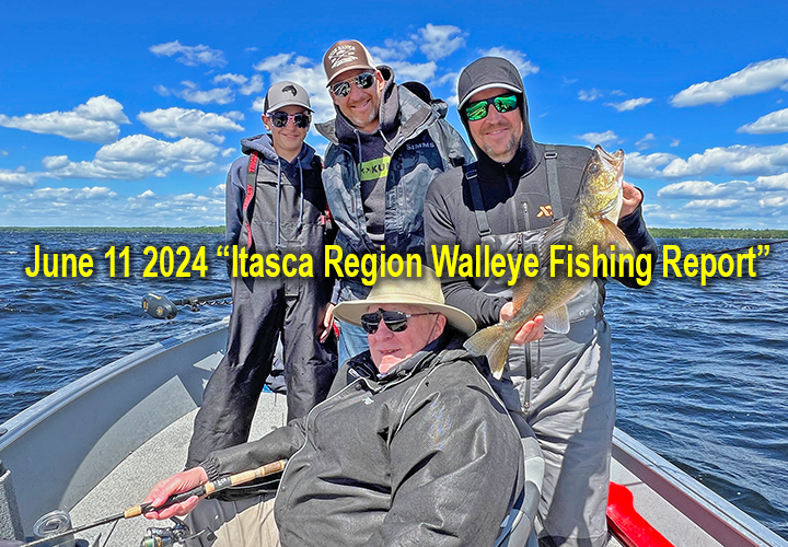 image links to walleye fishing report from north central Minnesota by Jeff Sundin 