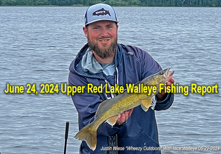 image links to report by Jeff Sundin about walleye fishing on Upper Red Lake