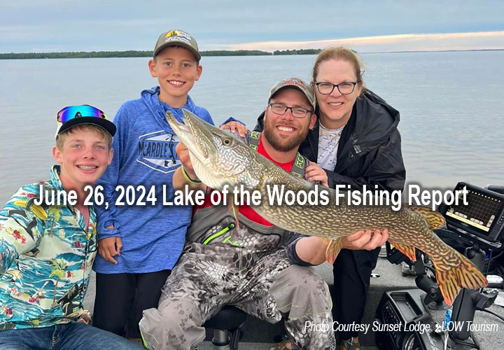 image links to fishing report from Lake of the Woods Tourism