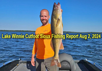 image links to fishing report from Lake Winnie and Cutfoot Sioux by Bowen Lodge