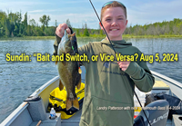 image of Landry Patterson holding nice smallmouth bass