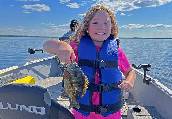 image of Lucy Patterson with big bluegill