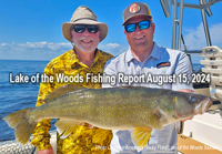 image links to fishing report from Lake of the Woods