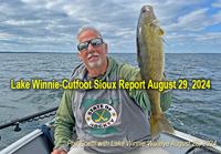 image of Phil Goettl with big Winnie Walleye caught on fishing charter with Jeff Sundin