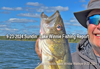 image of Kyle Reynolds with big walleye caught on lake Winnibigoshish